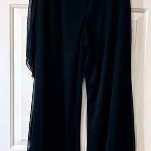 Elegant Black Women's Chiffon Palazzo Pants
